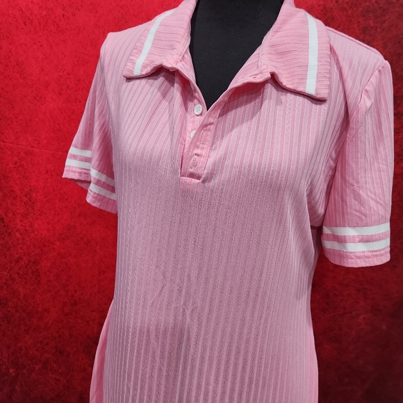 Shein curve pink and white collared bodycon dress pinup punk size 1x - Picture 3 of 11
